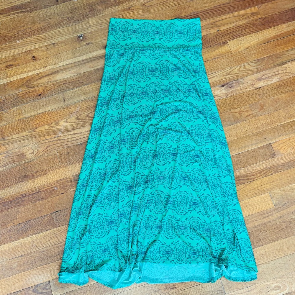 LuLaRoe Turquoise Lace Maxi Skirt